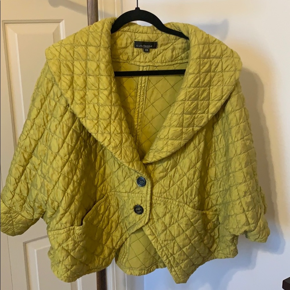 Cut Loose bright green quilted jacket